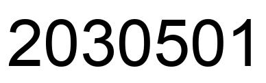 Number 2030501 black image