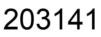 Número 203141 imagen negro