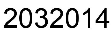 Number 2032014 black image
