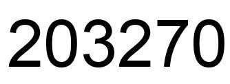 Number 203270 black image