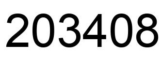 Number 203408 black image