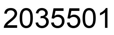 Number 2035501 black image