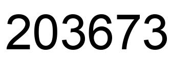 Number 203673 black image