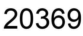 Número 20369 imagen negro