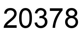 Número 20378 imagen negro