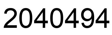 Number 2040494 black image