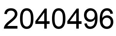 Number 2040496 black image