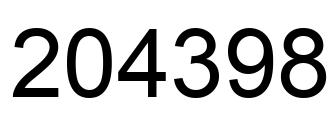 Número 204398 imagen negro