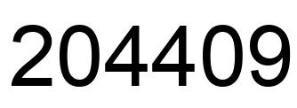 Número 204409 imagen negro