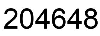 Number 204648 black image