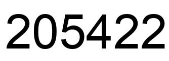 Number 205422 black image