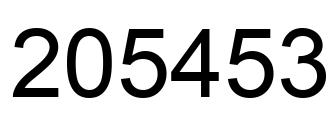Number 205453 black image