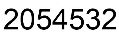 Number 2054532 black image