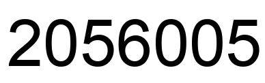 Number 2056005 black image