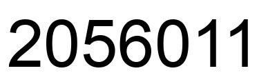 Number 2056011 black image