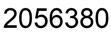 Number 2056380 black image