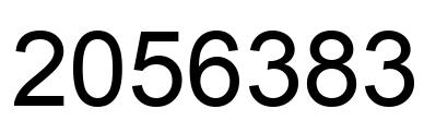 Number 2056383 black image