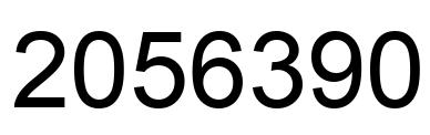 Number 2056390 black image