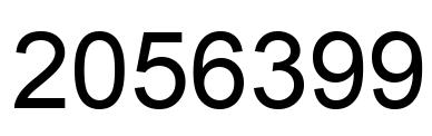 Number 2056399 black image