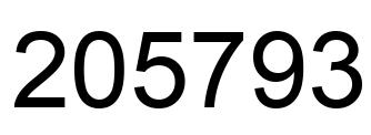 Número 205793 imagen negro