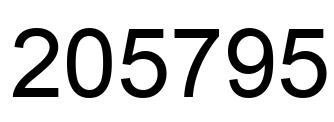 Número 205795 imagen negro