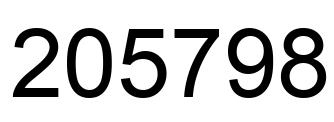 Número 205798 imagen negro