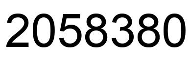 Number 2058380 black image