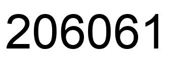 Number 206061 black image
