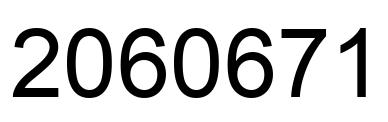 Number 2060671 black image