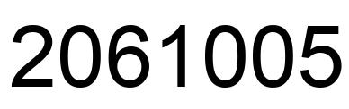 Number 2061005 black image