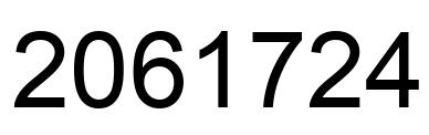 Number 2061724 black image