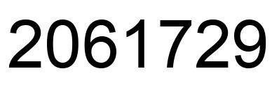Number 2061729 black image