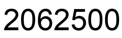 Number 2062500 black image