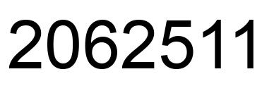 Number 2062511 black image