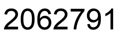 Número 2062791 imagen negro