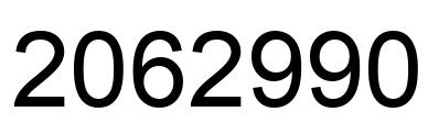 Number 2062990 black image
