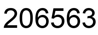 Number 206563 black image
