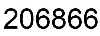 Number 206866 black image
