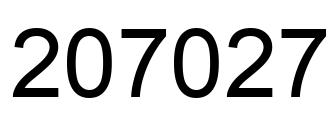 Número 207027 imagen negro