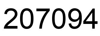 Number 207094 black image