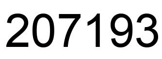 Number 207193 black image