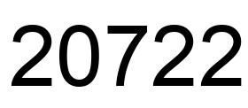 Number 20722 black image