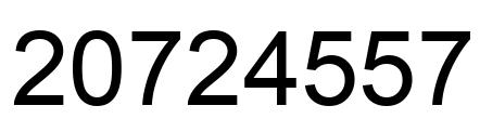 Number 20724557 black image