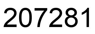 Number 207281 black image