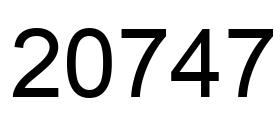 Number 20747 black image