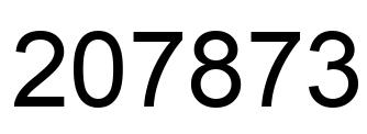 Number 207873 black image