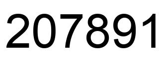 Number 207891 black image