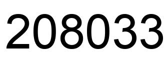 Número 208033 imagen negro