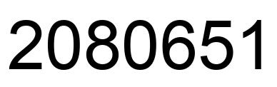 Number 2080651 black image