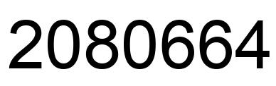 Number 2080664 black image